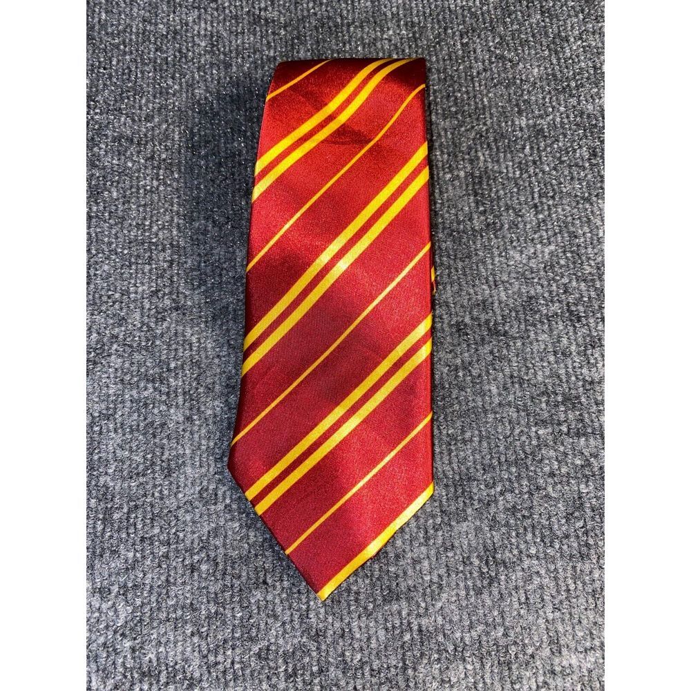 Harry Potter Costume Tie Disguise Men Red Yellow Striped Rubies Costume Hogwarts